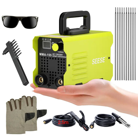 155Amp MINI Portable Welding Machine, AC 110/220V Smart Conversion, Compact and Lightweight Design, Ideal for Home, DIY Projects, Easy to Carry